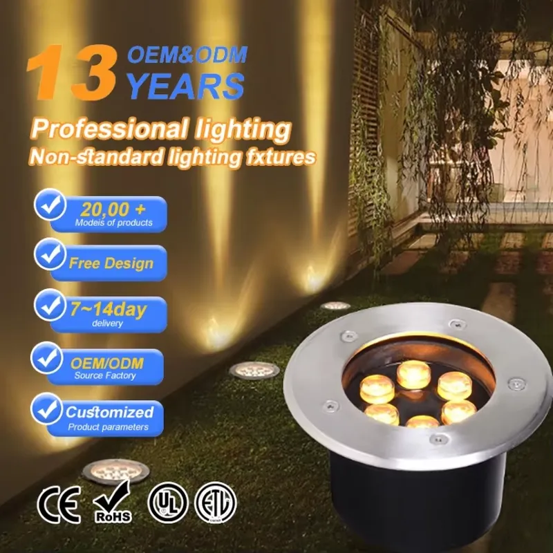 Outdoor Lighting In Ground - Wasserdichte IP67 LED-Bodenleuchte 12V 24V RGB