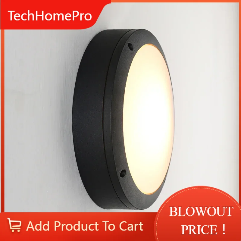 Outdoor Lighting Year Round - TechHPModerne Außenwandleuchte, wasserdicht, IP54, Veranda-Wandleuchte aus
