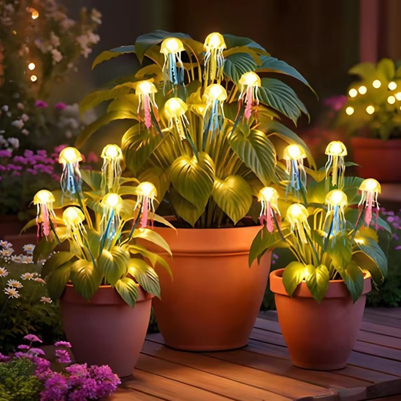 Outdoor Lighting Jellyfish - Solar-Gartenleuchten für den Außenbereich, wasserdichte, solarbetriebene