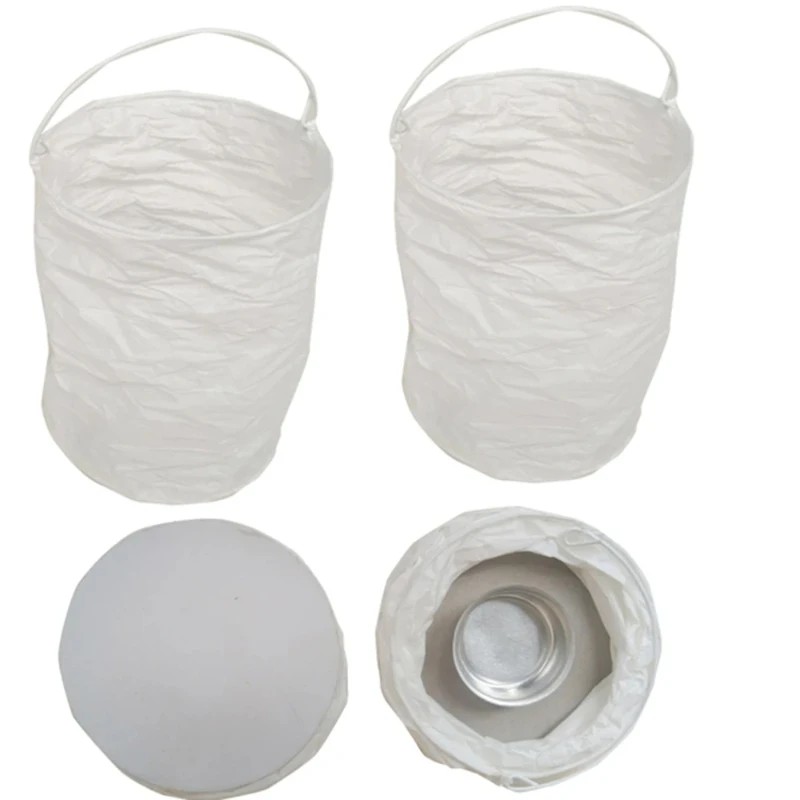 Outdoor Lighting Year Round - Hochwertige 4-teilige DIY Weiße Gerade Papierlaternen
