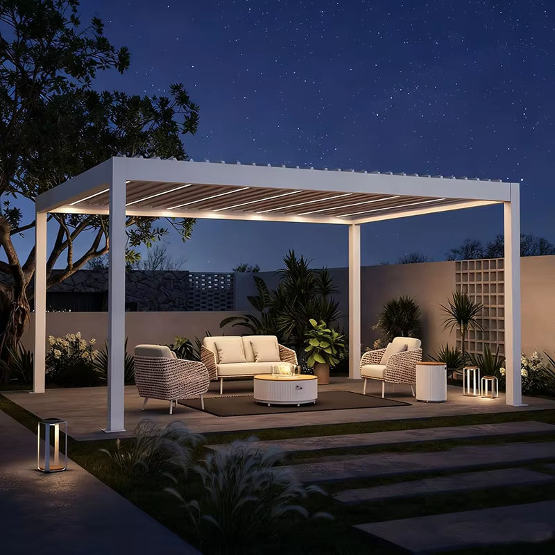 Outdoor Lighting Gazebo - Rostfreier, robuster Gartenpavillon mit LED-Beleuchtung und