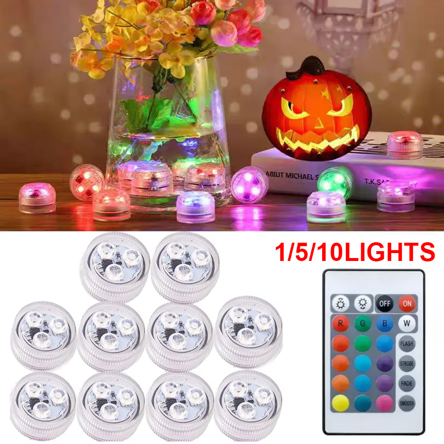 Pond Light Submersible - RGB 3/10 LED-Unterwasserlicht – Fernbedienung, wasserdicht,