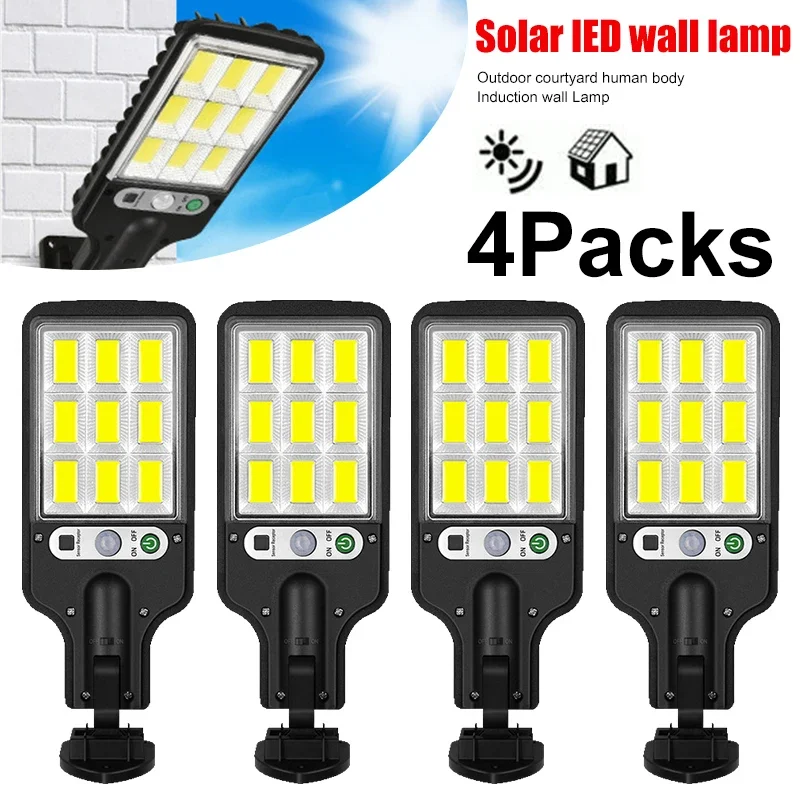 Outdoor Lighting Lamps - Leistungsstarke LED-Solar-Außenwandleuchte Wiederaufladbare Induktions-Solargartenleuchte für Terrasse,