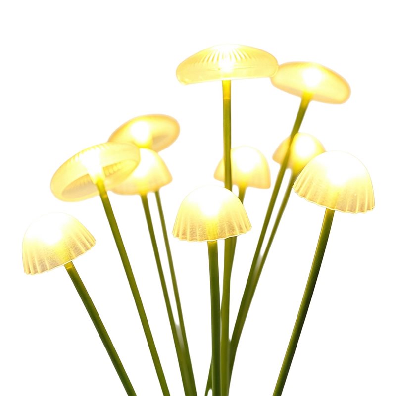 Outdoor Lighting Jellyfish - AB42-Solar-Pilz-Quallen-Pfahlleuchten 2 Stück LED für Garten-Dekorationsbeleuchtung