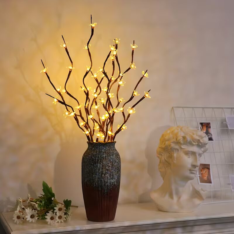 Outdoor Lighting Lamps - 1/2 Stück 20LED Kirschblütenbaum-Zweiglichter für Innen-