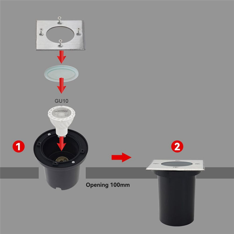 A43T GU10 unterirdischer Lampe – Outdoor Lighting In Ground Bewertung und Preis