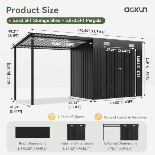 6x4FT Outdoor-Lagerschuppen &  – Outdoor Lighting Solar Bewertung und Preis