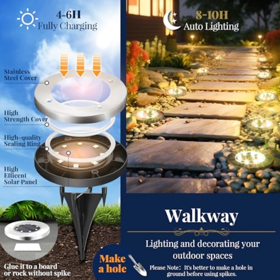Solar-Bodenleuchten, Solar-Auß – Outdoor Lighting In Ground Bewertung und Preis