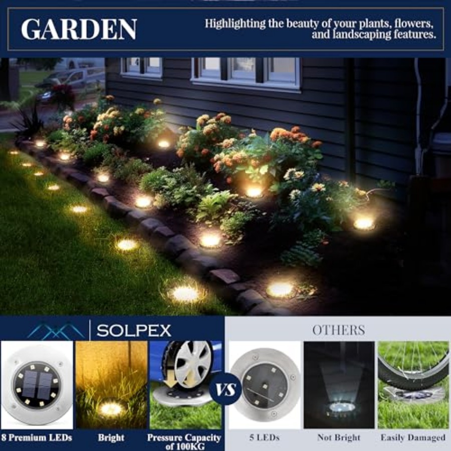 Solar-Bodenleuchten, Solar-Auß – Outdoor Lighting In Ground Bewertung und Preis